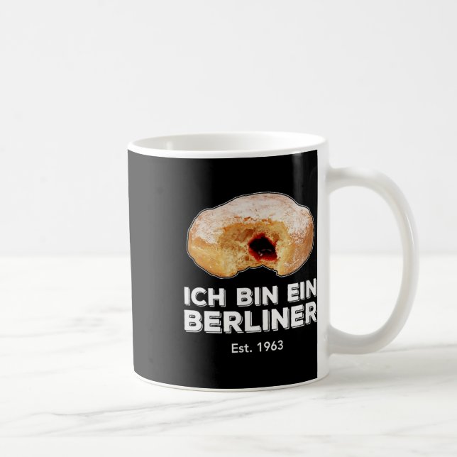 Ich Tunna Ein Berliner Tal Jelly Donut Wall Kall Kaffemugg (Höger)
