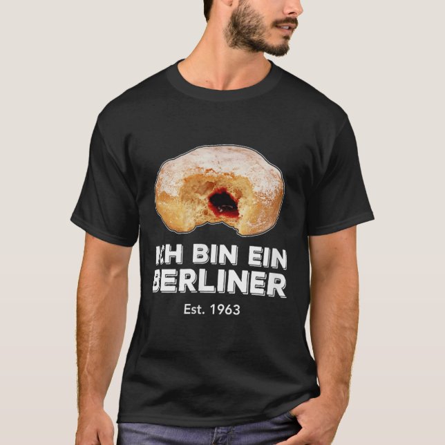 Ich Tunna Ein Berliner Tal Jelly Donut Wall Kall T Shirt (Framsida)
