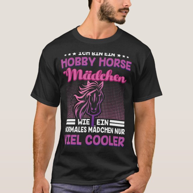 Ich tunna ein Hobby Horse Girl Hobby Horsing T Shirt (Framsida)