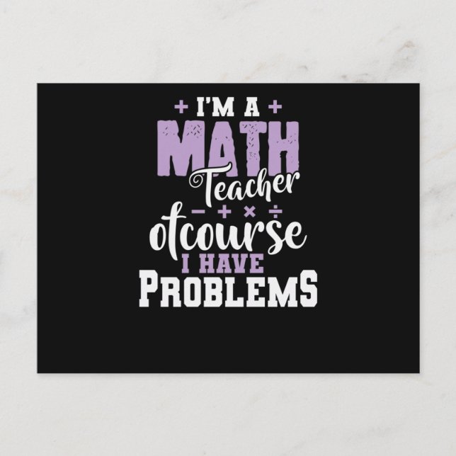 Ich tunna ein Mathelehrer natürlich habe ich Probl Vykort (Framsida)