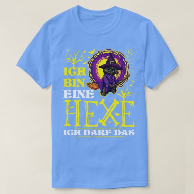 Ich Tunna Eine Hexe Lustige Schwarze Katze Hallowe T Shirt (Design framsida)