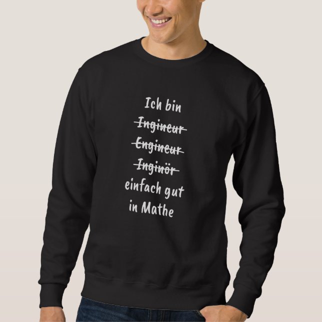 Ich Tunna Ingenieur helt enkelt Bra i Math Ingenjö Lång Ärmad Tröja (Framsida)