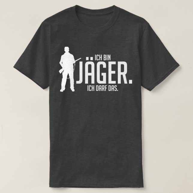 Ich tunna jager ich darf das white t shirt (Design framsida)