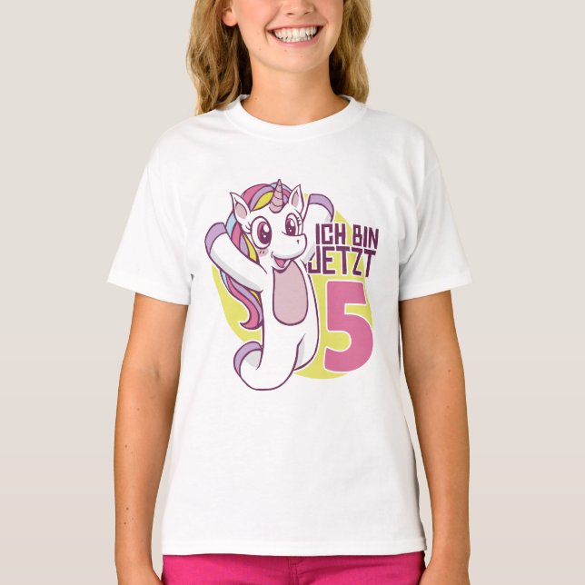 Ich Tunna Jetzt 5 unicorn T Shirt (Framsida)