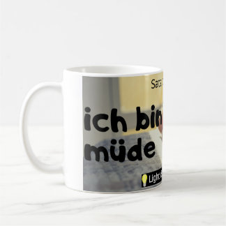 ich tunna müde (tyska) kaffemugg