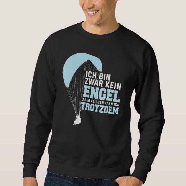 Ich Tunna Zwar Kein Engel Fallskärm Lång Ärmad Tröja (Framsida)