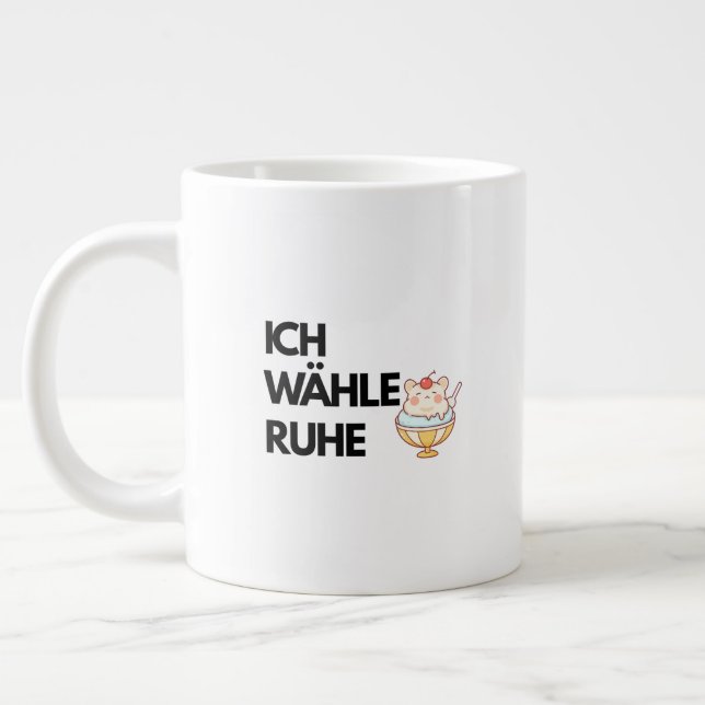 Ich Wähle Ruhe Mug Combo ,Lugn Kaffe Mugg Jumbo Mugg (Vänster)
