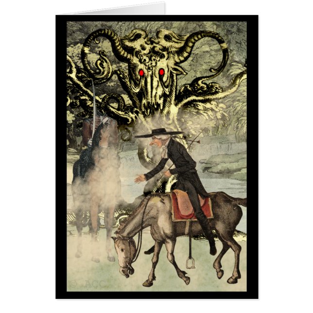 Ichabod Crane, Major Andre Träd, Sömnig Hollow Hälsningskort (Framsidan)