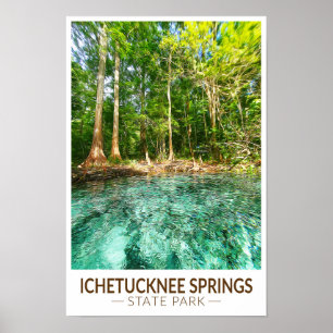 Ichetucknee Springs State Park Florida Akvarell Poster