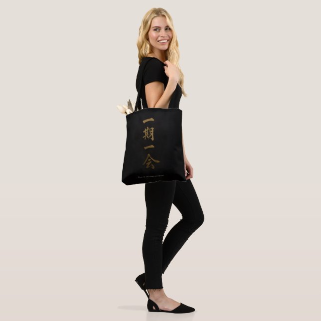 Ichigo Ichie | Japanese Zen Gold Tote Bag Tygkasse (På modell)