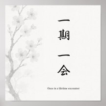 Ichigo Ichie Japansk Zen-affisch