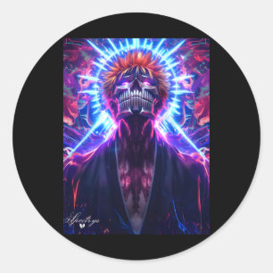 Ichigo Kurosaki Sticker Runt Klistermärke