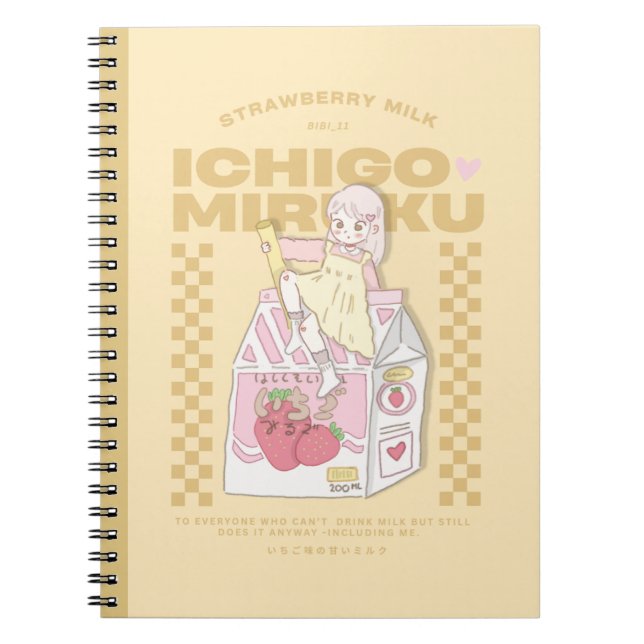 🍓✨Ichigo mjölk ✨🍓 Anteckningsbok (Framsidan)