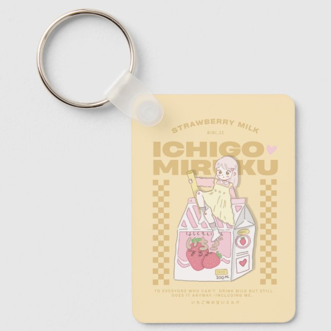 🍓✨Ichigo mjölk ✨🍓 Nyckelring (Framsida)