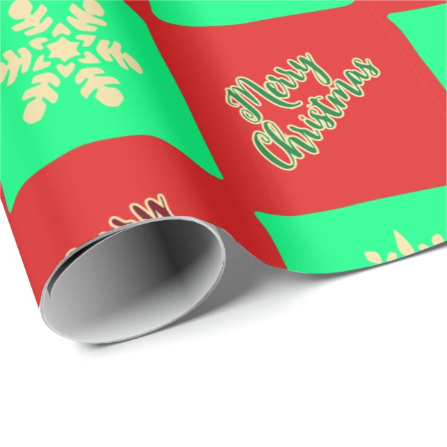 Ichimatsu Christmas Pattern Presentpapper (Rullad Hörn)