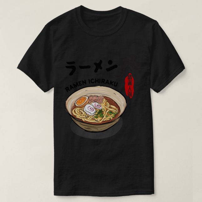 Ichiraku Ramen Yummy Ramen Noodles Shop japanska T Shirt (Design framsida)