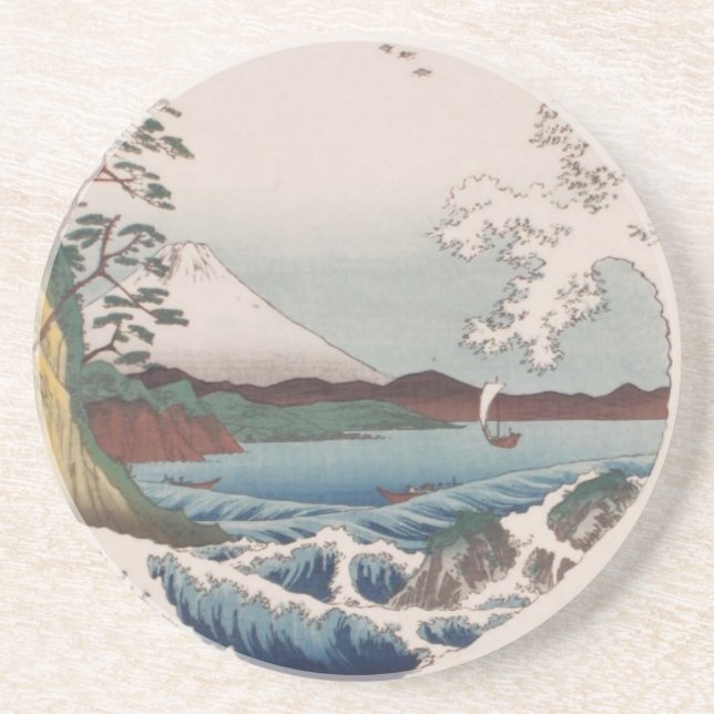 Ichiryusai Hiroshige Coasterh Underlägg Sandsten (Framsidan)