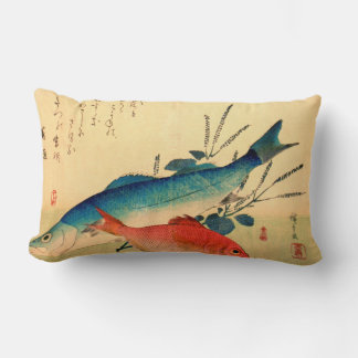Ichiryusai HIROSHIGE Japansk fiskvildlevande Pillo Lumbarkudde