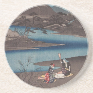 Ichiryusai Hiroshige kustfartyg Underlägg Sandsten