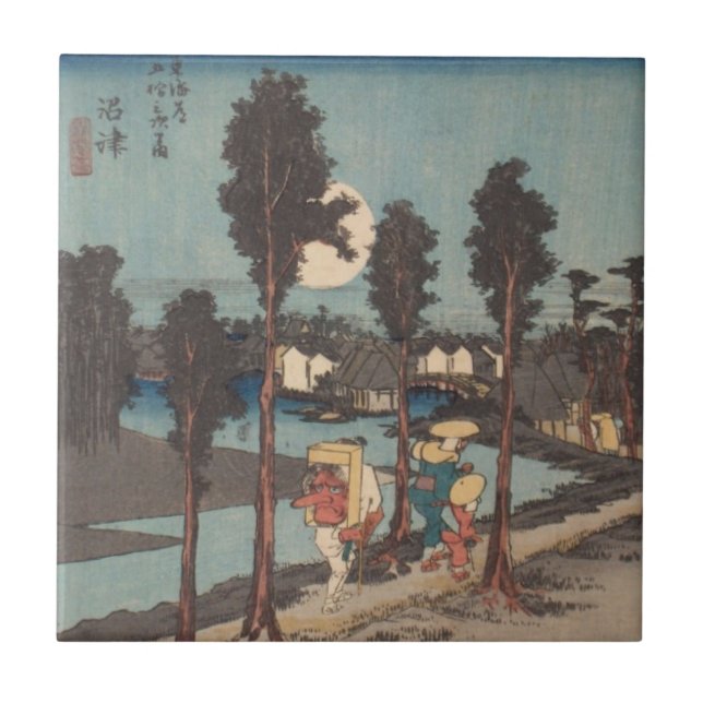 Ichiryusai Hiroshige Tile Kakelplatta (Framsidan)