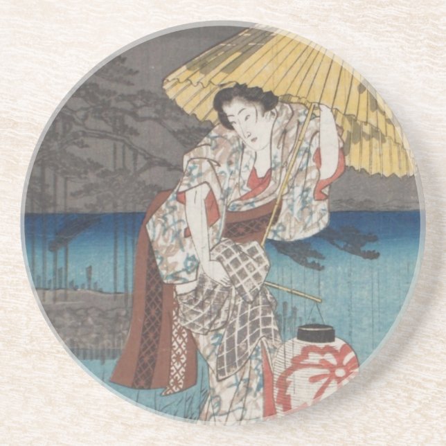 Ichiryusai Hiroshige Underlägg Sandsten (Framsidan)