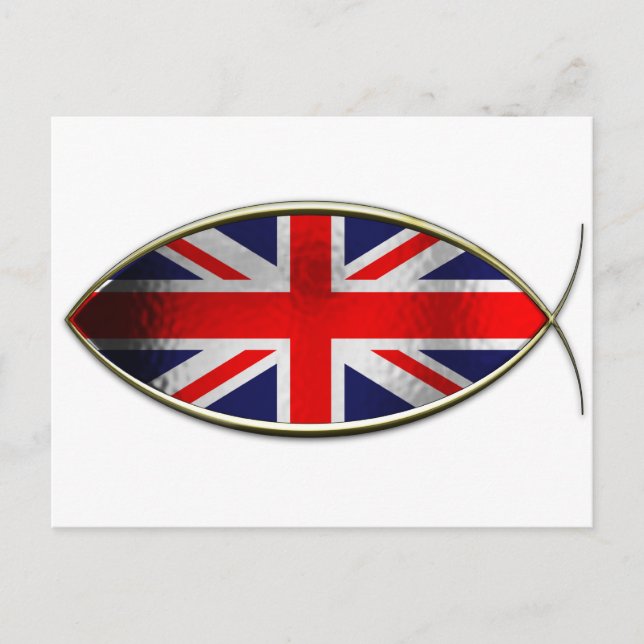 Ichthus - British Flagga Vykort (Framsida)