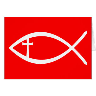 Ichthus Christian Fish Hälsningskort