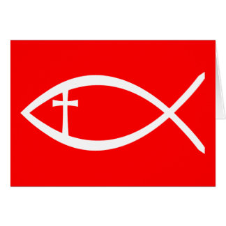 Ichthus Christian Fish Hälsningskort
