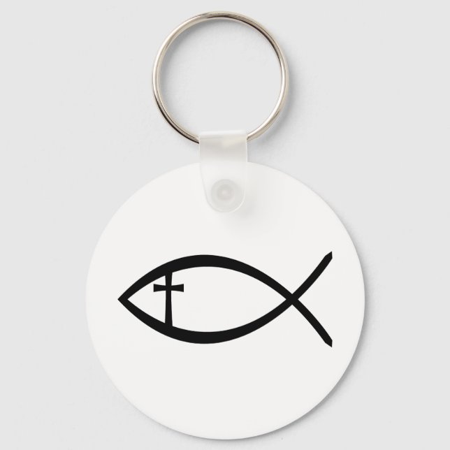 Ichthus Christian Fish Nyckelring (Framsida)