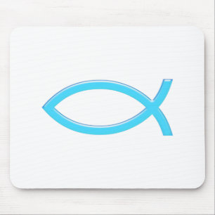 Ichthus - Christian Fish Symbol - Blue Musmatta