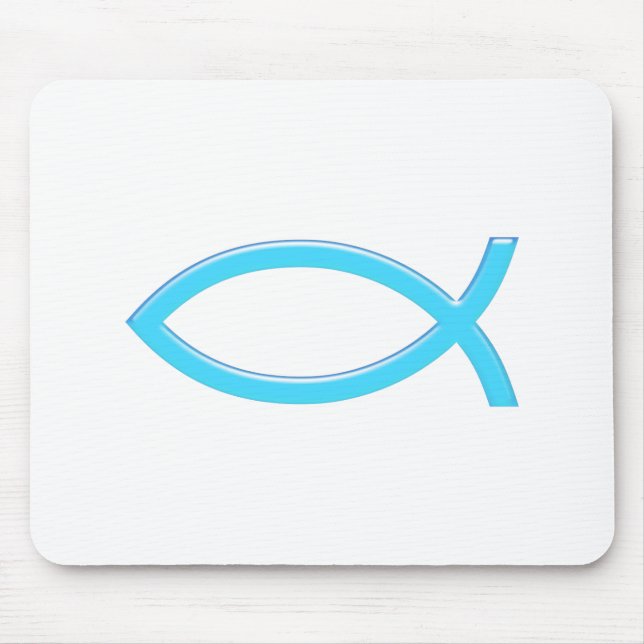 Ichthus - Christian Fish Symbol - Blue Musmatta (Framsidan)