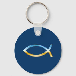 Ichthus - Christian Fish Symbol Himlar & Ground Nyckelring