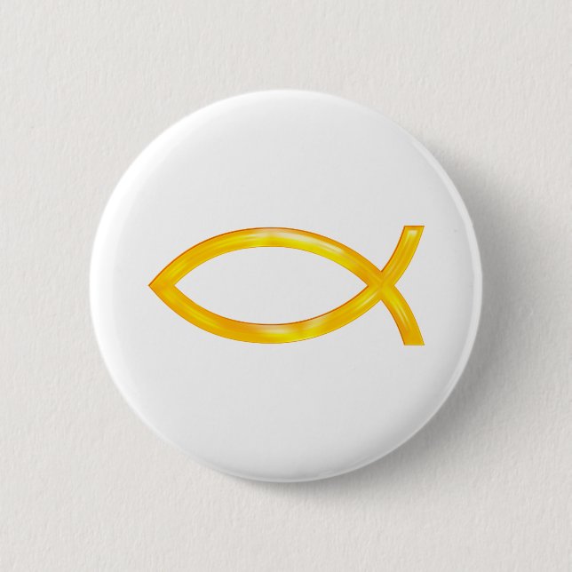 Ichthus - Christian Fish Symbol Knapp (Framsida)