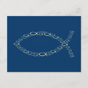 Ichthus - Christian Fish Symbol - Small Fishs Vykort