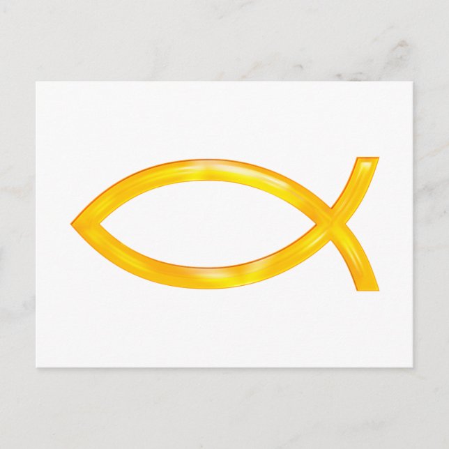 Ichthus - Christian Fish Symbol Vykort (Framsida)