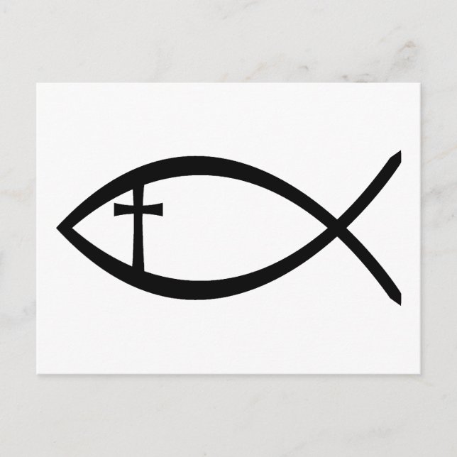 Ichthus Christian Fish Vykort (Framsida)