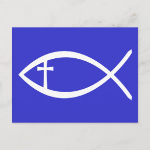 Ichthus Christian Fish Vykort