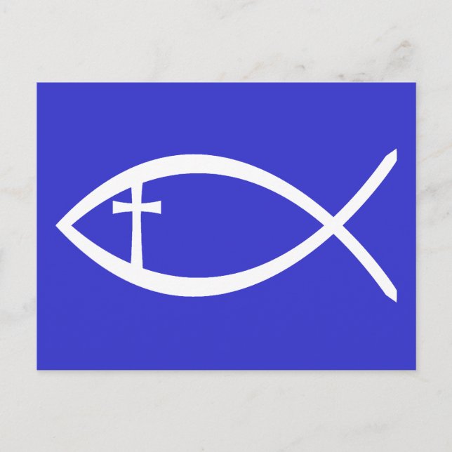 Ichthus Christian Fish Vykort (Framsida)