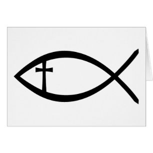 Ichthus kristen fisk hälsningskort