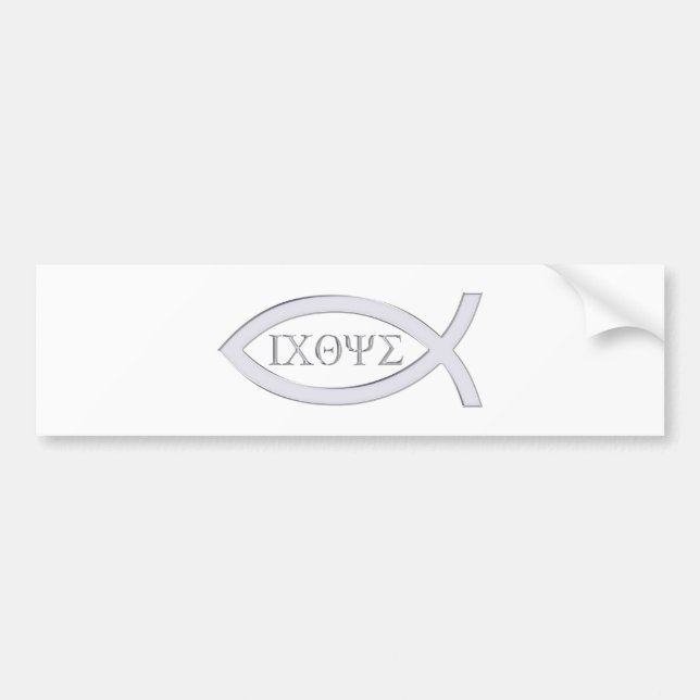 Ichthus - kristet fisksymbol bildekal (Framsidan)