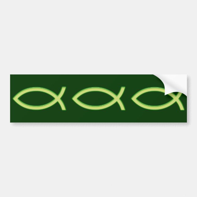 Ichthus - kristna fisksymboler bildekal (Framsidan)