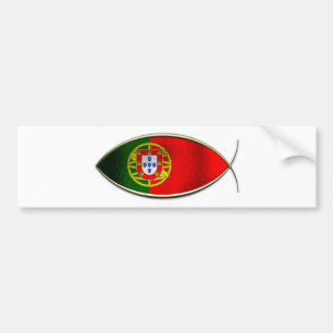 Ichthus - Portugisiska flaggan Bildekal