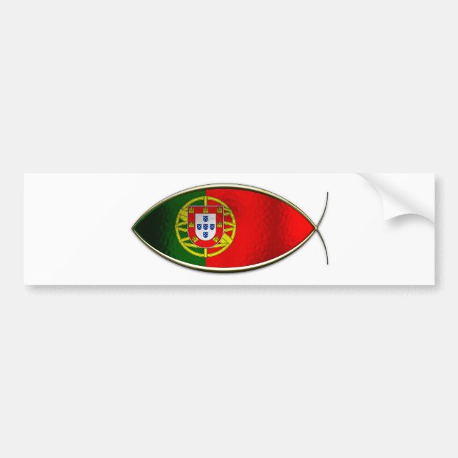 Ichthus - Portugisiska flaggan Bildekal (Framsidan)