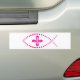 Ichthus rosa kristen fisk bildekal (On Car)