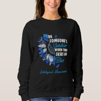 Ichthyos Awareness Blue Ribbon Sunblommor T Shirt