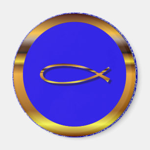 Ichthys Blått-Guld magnet