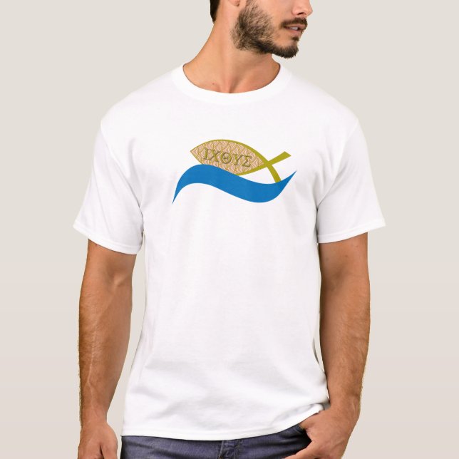 Ichthys - Christian Fish T Shirt (Framsida)