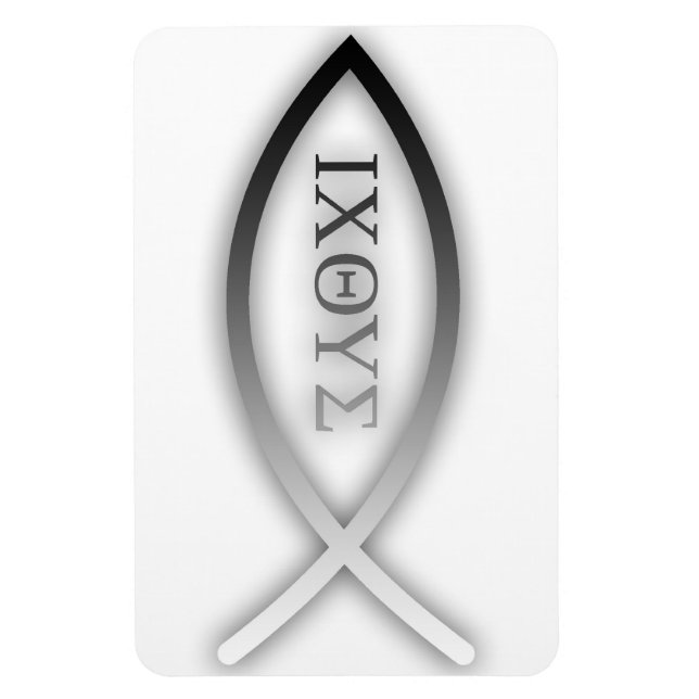 Ichthys - Christian - Jesus Fish Magnet (Vertikal)