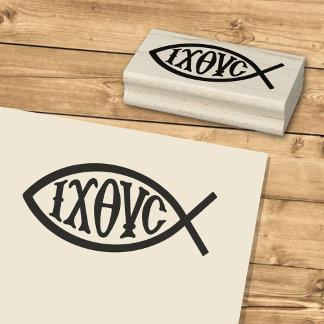 Ichthys Christian Symbol Stämpel