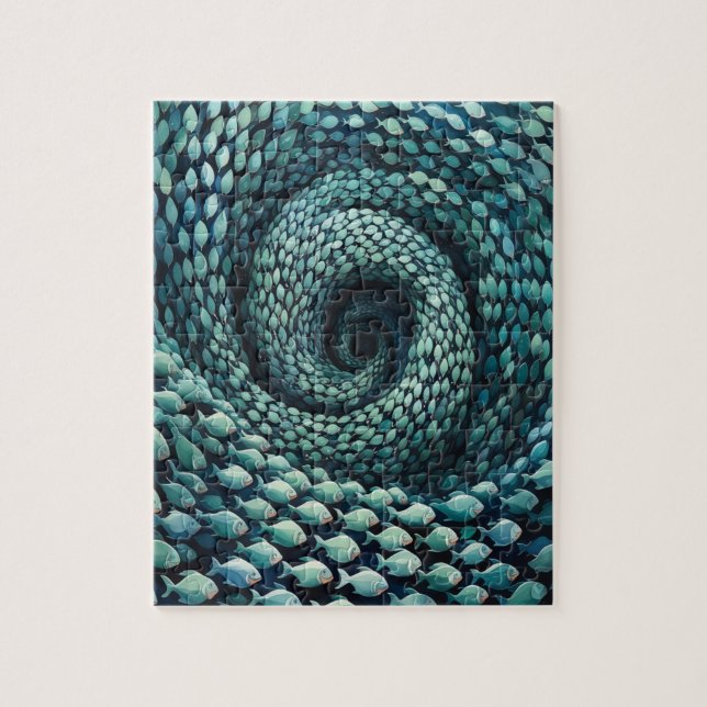 Ichthys Fish Vortex 110-Biet Puzzle Pussel (Vertikal)